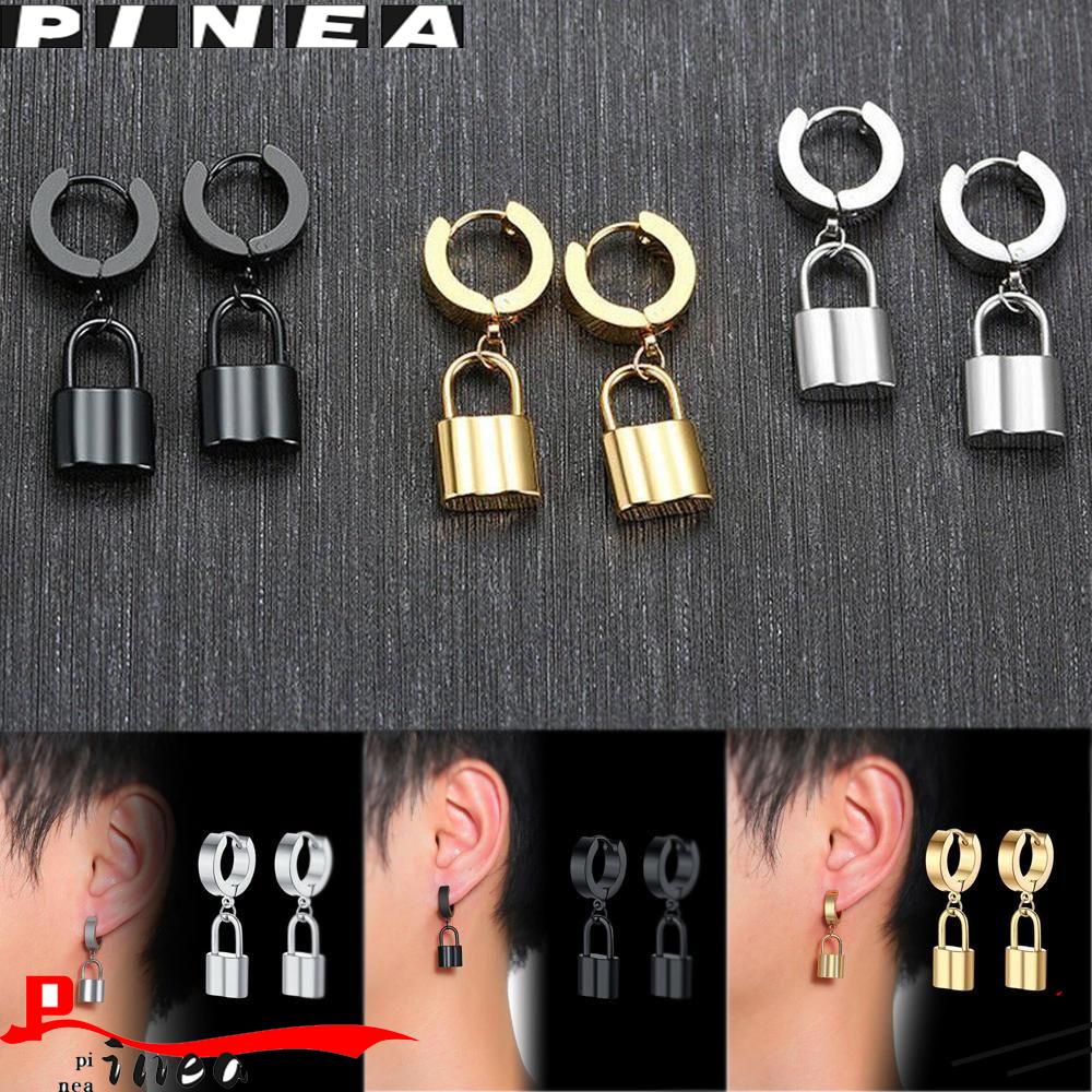 Anting Huggies Nanas Perhiasan Punk Stainless Steel Hip Hop Piercing Menjuntai Earrings