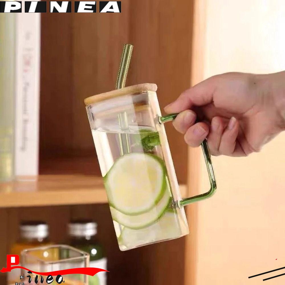 Pineapple Square Mug Safe Minum Susu Dengan Tutup