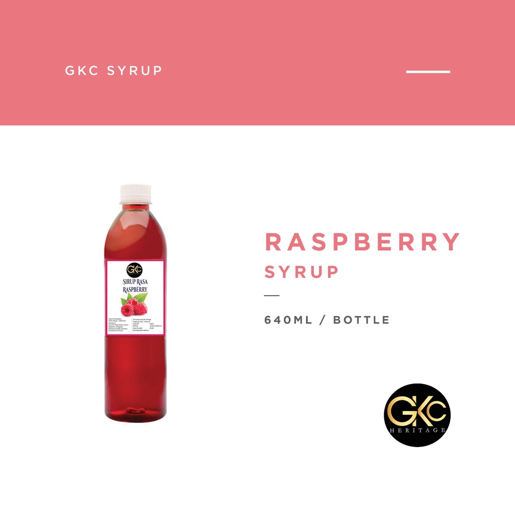 Sirup Raspberry Syrup Minuman GKC Heritage 640 ml (Import Quality)