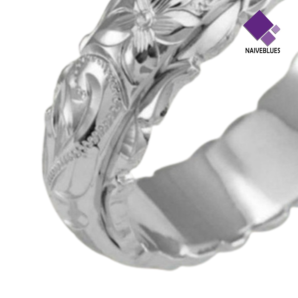 &lt; Naiveblues &gt; Cincin Elegan Perhiasan Hadiah Alloy Wanita Bunga Mawar Cincin Pesta