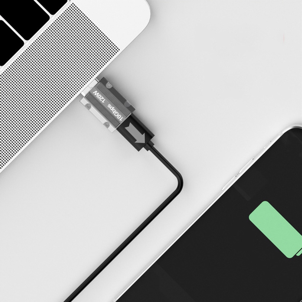 Adaptor Portable USB Public To Type-c Female 120w Adaptor Pengisian Super Cepat Cyberpunk Adaptor Angin