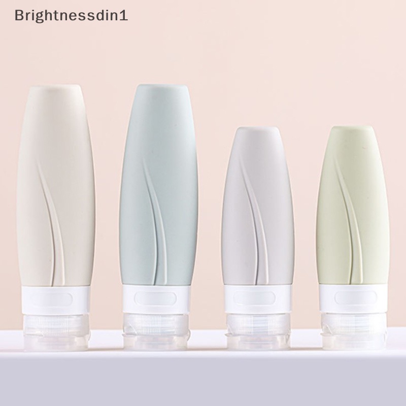 [Brightnessdin1] 1pc 60/90ML Silikon Botol Isi Ulang Kosong Travel Portable Packing Press Butik