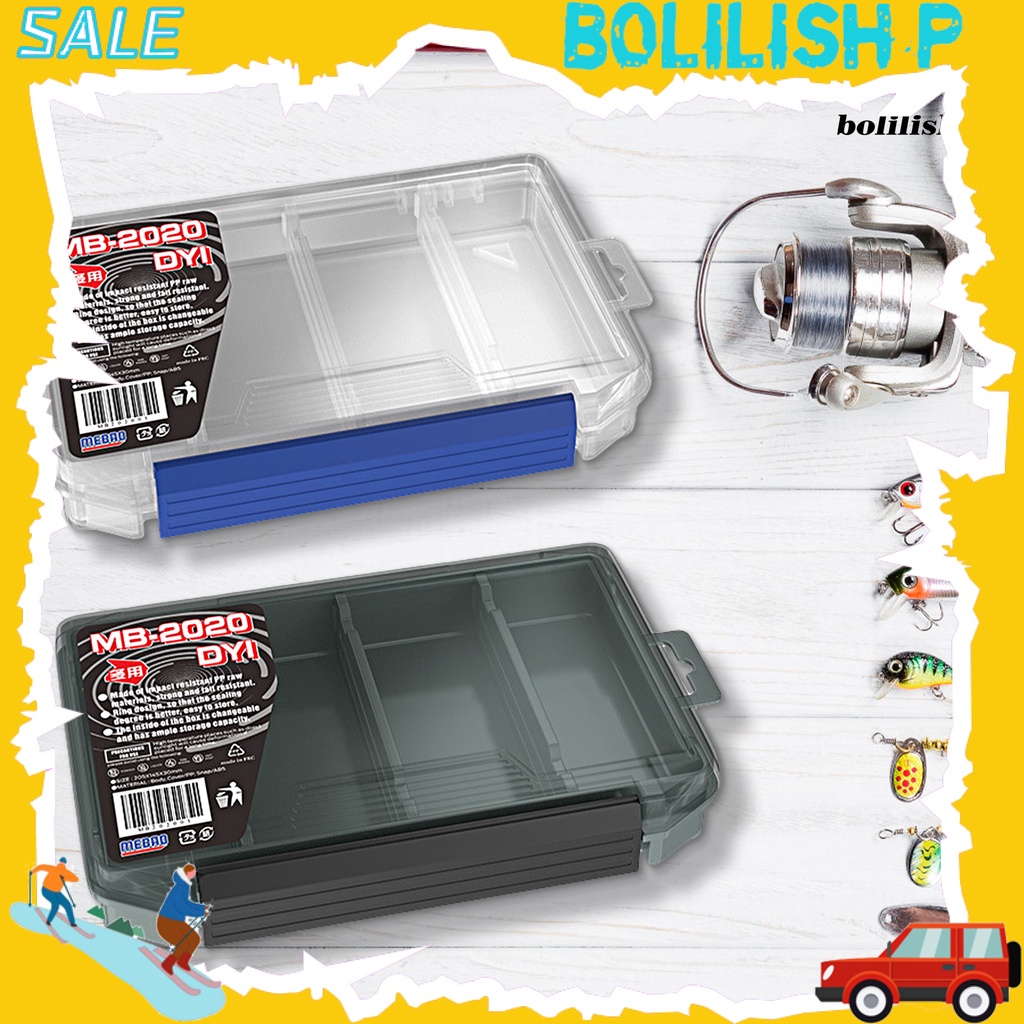 Bo-fishing Toolbox Multifungsi Tahan Air Mini Fish Hook Rectangular Penyimpanan Kemasan Case Untuk Pecinta Memancing