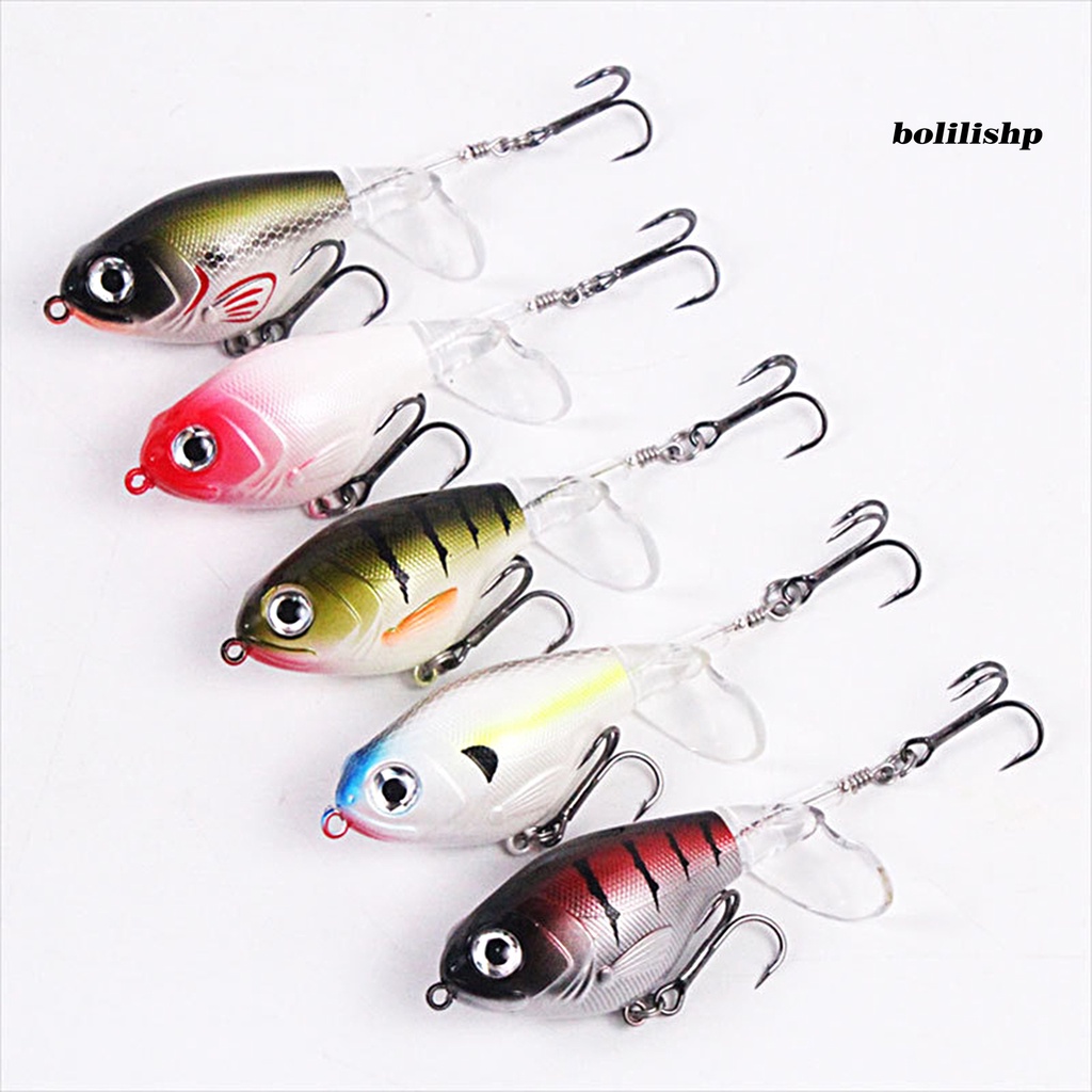 Bo-9cm/16g Umpan Pancing Baling-Baling Simulasi Dapat Diputar Kait Tajam Warna Cerah Atraksi Ikan Universal Topwater Engkol Buatan Umpan Keras Perlengkapan Memancing