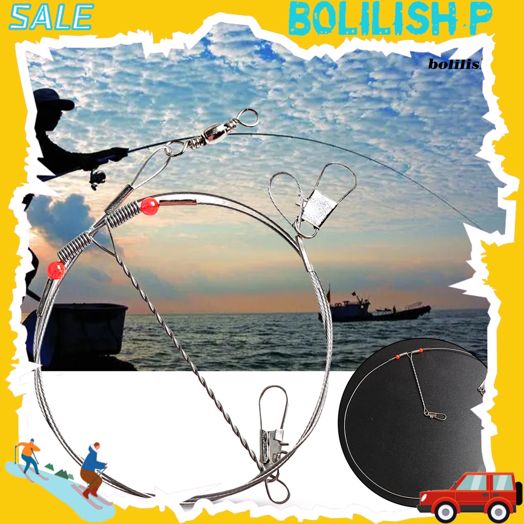 Bo-fishing Rig Non-Deformed Kuat Tarik Laut Memancing Stainless Steel Fishing Tackle Aksesoris Wire Trace Leader Rig Untuk Outdoor