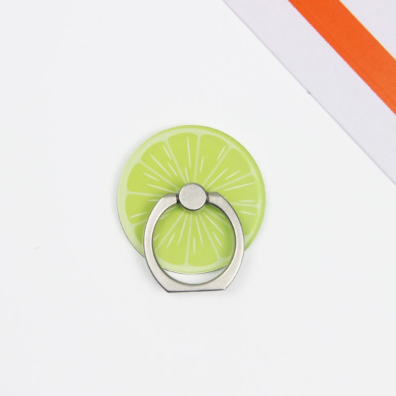 1pc Gesper Cincin Jari Universal Akrilik Seri Buah Braket Telepon Yang Dapat Diputar 360derajat