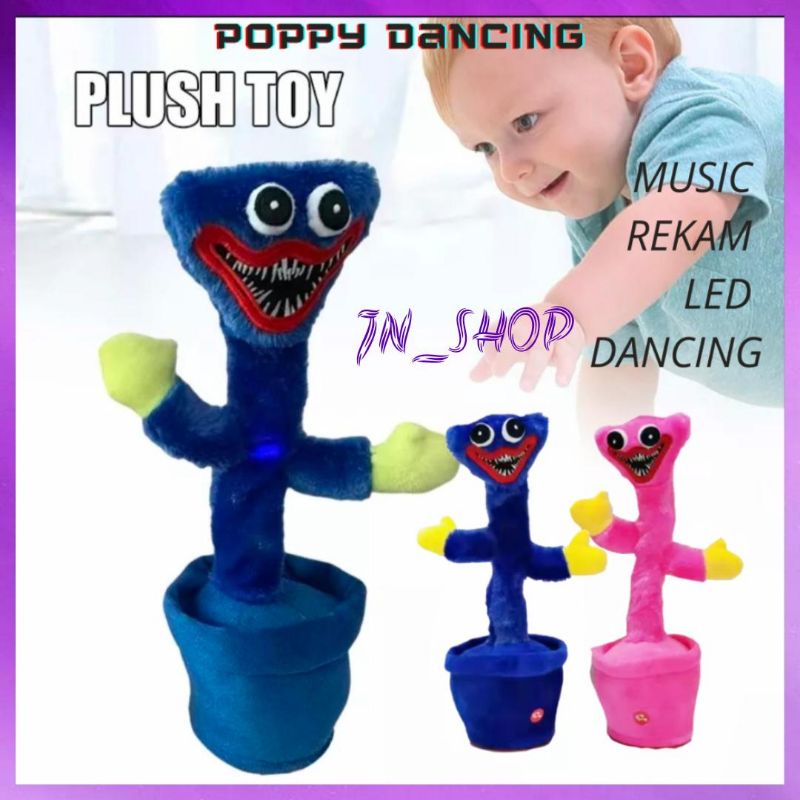 Boneka Poppy Kustom Menari Bernyanyi Musik Mainan Mewah Poppy Permainan Waktu Bermain Wuggy Merekam Mainan Berbicara