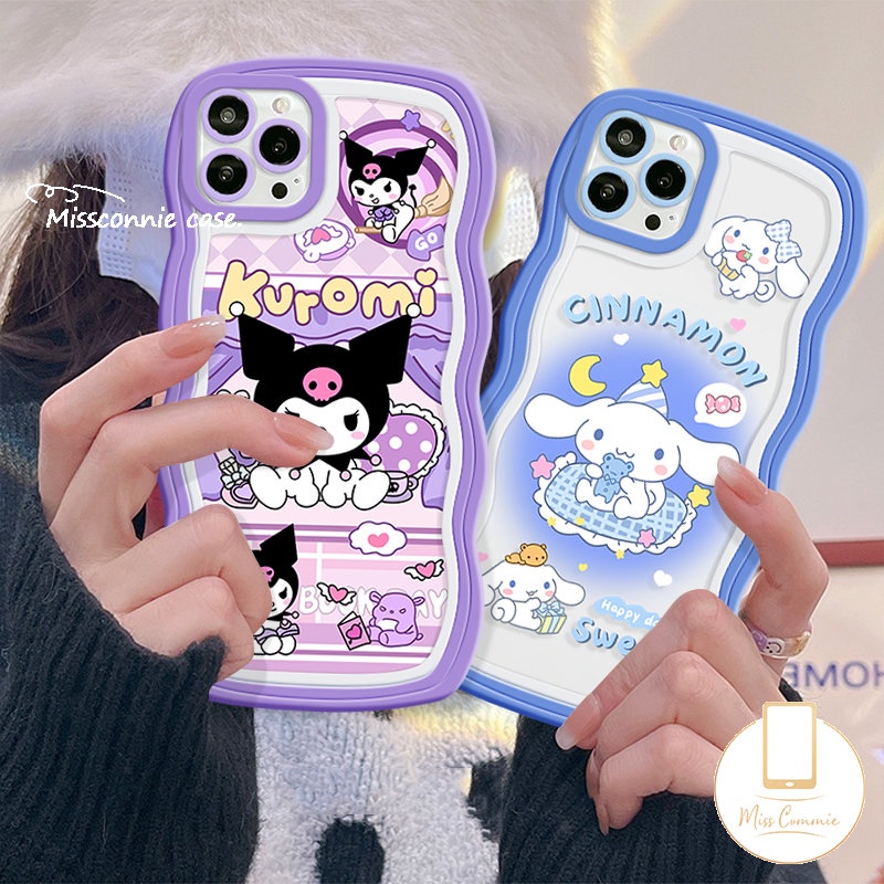 Casing Untuk Redmi 9C 12C 10A 10 9 A1 10C 9T 9A A1+Redmi Note10 11s 8 9 11 10s 11Pro 9s 10Pro Max POCO M3 X3 NFC Pro Mi 11T Pro Kartun Lucu Kuromi Cinnamon Lembut Tpu Bergelombang Casing Edge