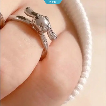 Sanrio Kawaii Cinnamoroll Jari Cincin Desain Terbukafashion Perhiasan Cincin Wanita Gadis Muda Anak Hadiah Cincin Yang Dapat Disesuaikan Ornamen Anniversary Pecinta Romantis [ZK]