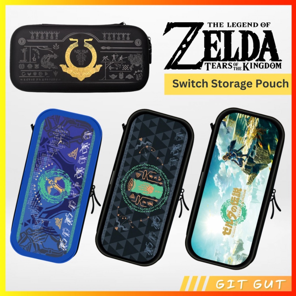 Pouch Zelda Tears of The Kingdom Nintendo Switch V1 V2 OLED Bag Tas