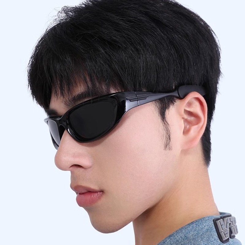 Ins Technology Sense Riding Sunglasses Kacamata Hitam Fashion Eropa Dan Amerika Olahraga Keren Hijau