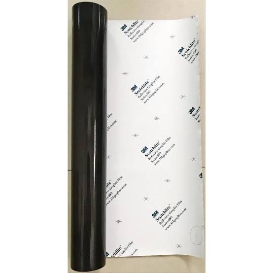 Stiker Sticker 3M 680 85 Black Hitam Reflective Reflektif Nyala Putih