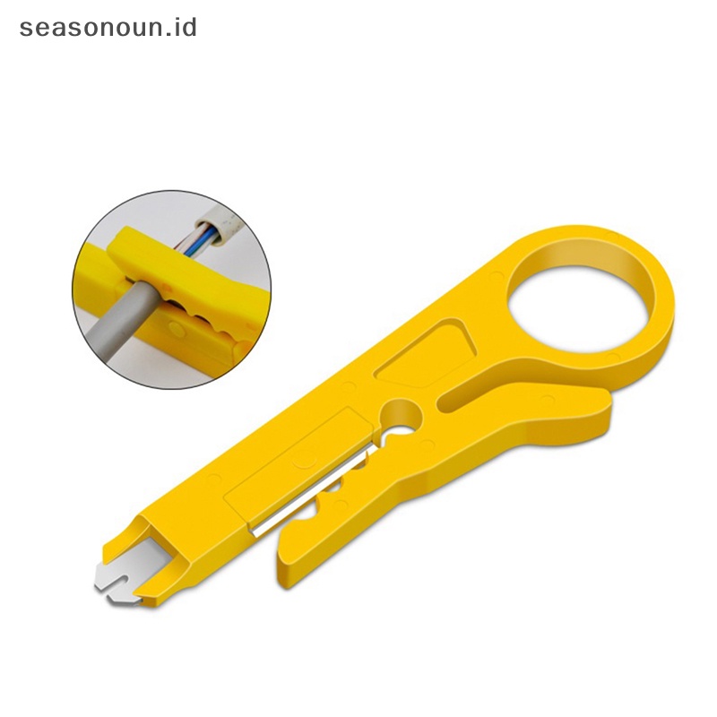 Seasonoun Mini Wire Stripper Crimper Plier Crimping Kabel Punch Stripping Multi Alat.