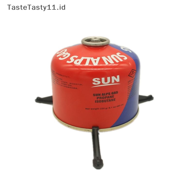 Tastetasty Dudukan Alas Kompor Gas Camping Outdoor Cartridge Canister Tripod Braket.