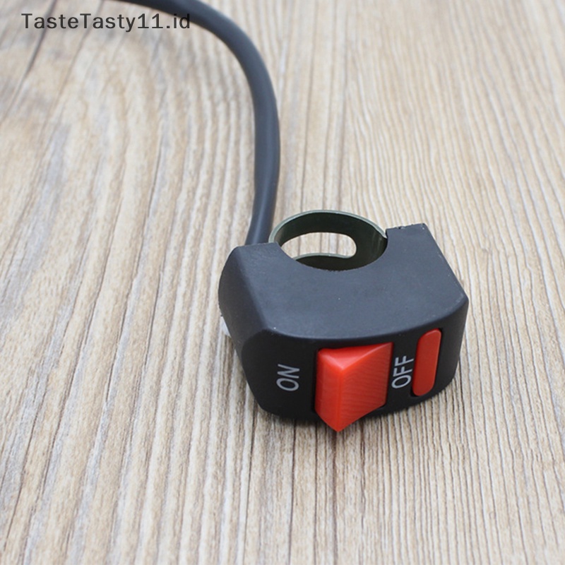 Tastetasty Stang Motor Universal Flameout Switch Tombol ON OFF Untuk Moto Motor ATV Sepeda.