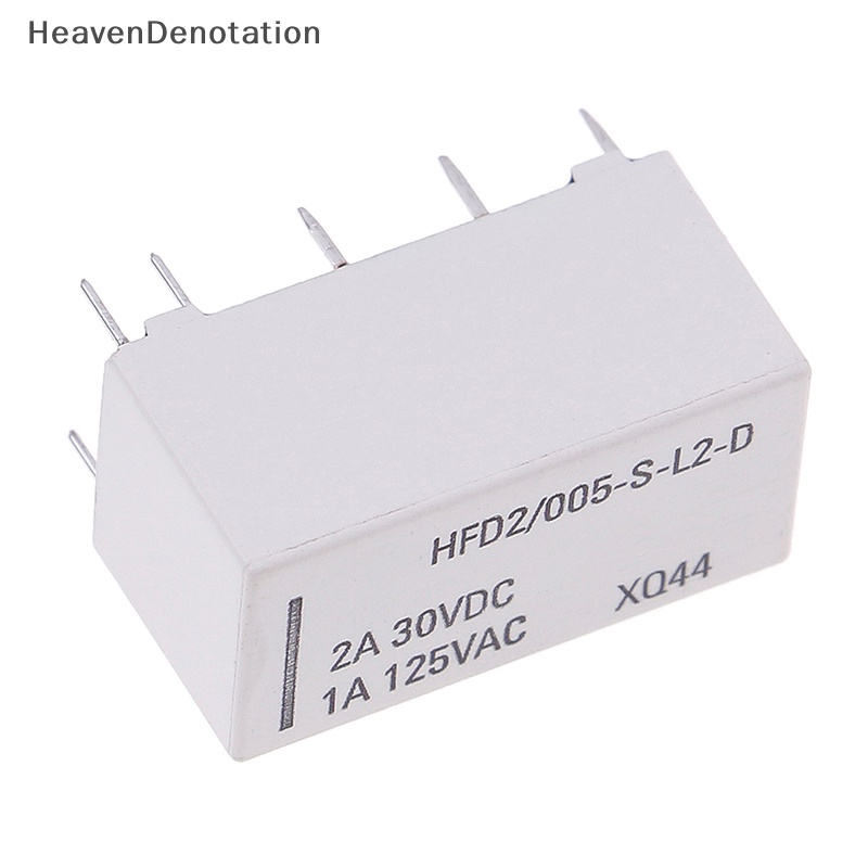 [HeavenDenotation] 5v coil bistable latching relay DPDT 30VDC 2A 1A 125VAC HFD2/005-S-L2-D realy HDV