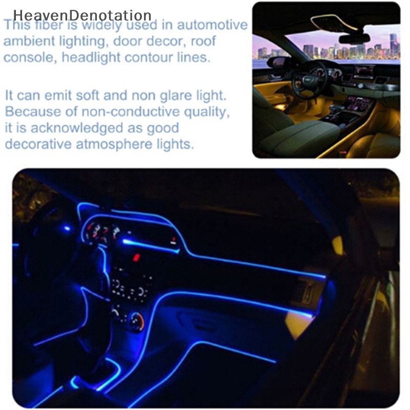 [HeavenDenotation] 1.5-5mm Side Glow Serat Optik Cahaya Mobil Kabel Indoor Malam Dekorasi Pesta HDV