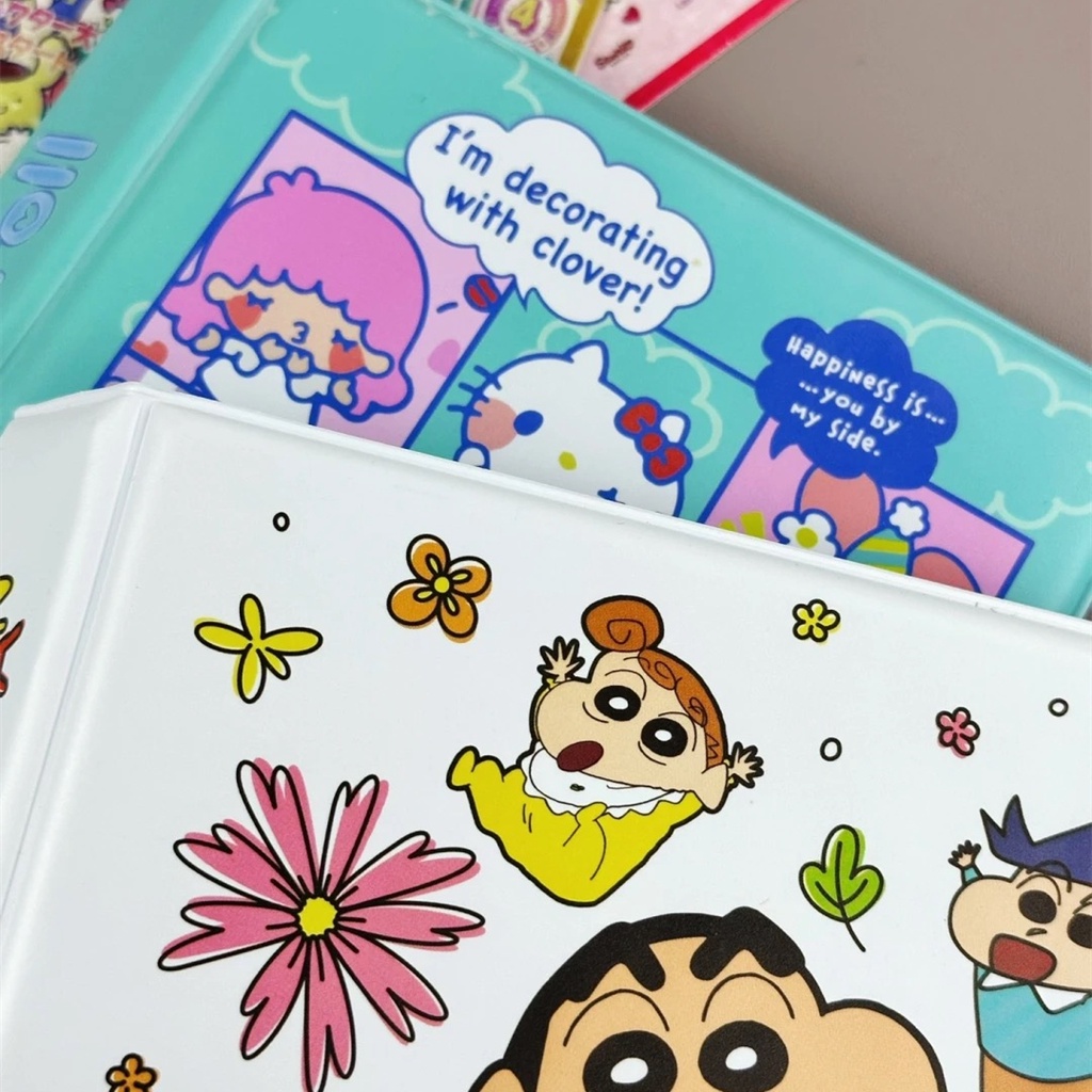 Album Foto Kartun Anime Lucu 64saku Bahan PP Untuk Idol Photocards Storage 3inch Sanrio Crayon Shin-chan Collect Book