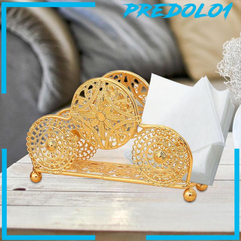 [Predolo1] Paper Napkin Holder Napkin Dispenser Tempat Tisu Logam Dekoratif Stand Dispenser