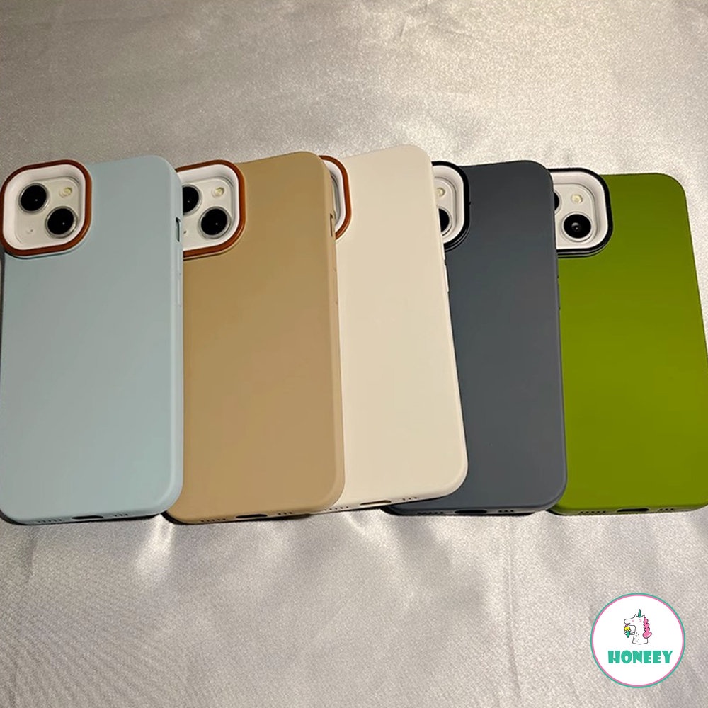 Casing Ponsel Untuk Apple14Kualitas Buram Nyaman Untuk iPhone XR 11 12 13 14 Pro Max 7 8Plus Warna Solid Sederhana Shockproof Lembut Silicone Cover