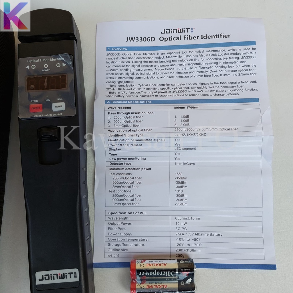 OFI Joinwit JW3306D/Optical Fiber Identifier Joinwit JW3306D