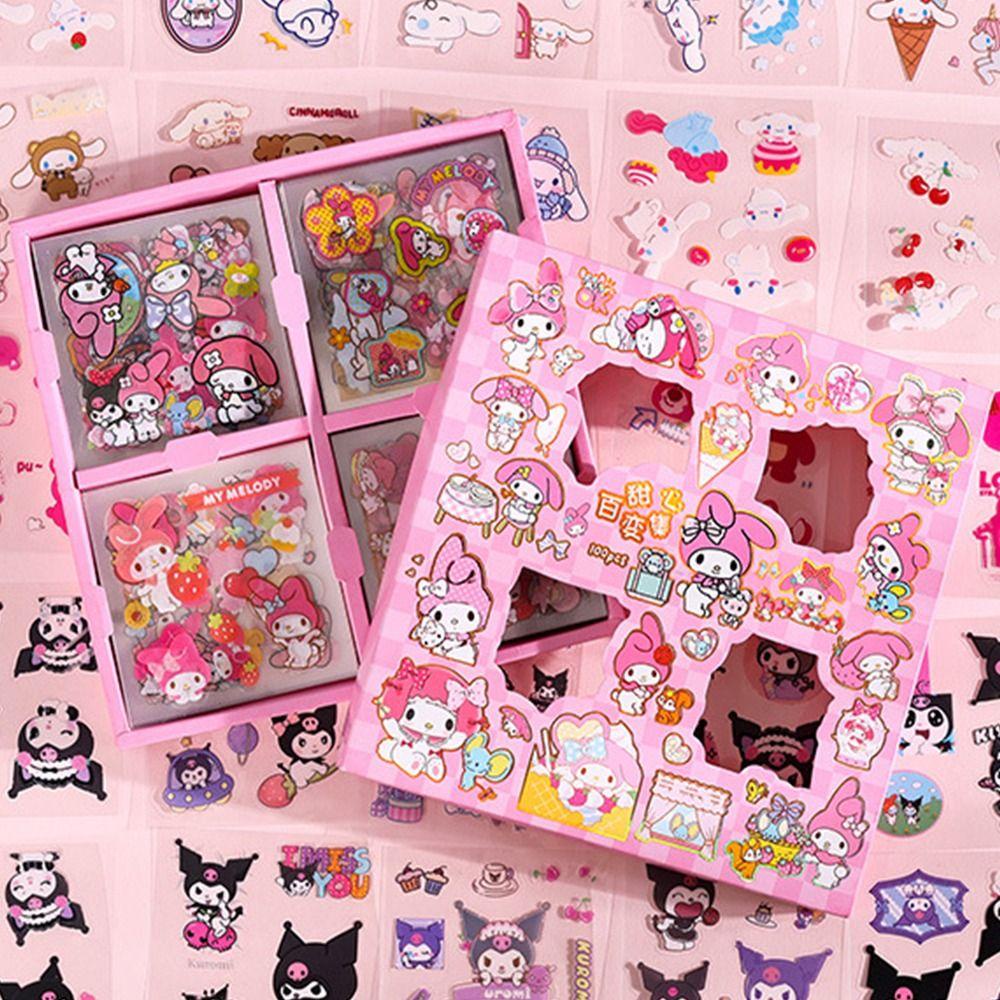 Lanfy Kartun Kotak Stiker Kawaii Gadis Scrapbooking DIY Mainan Anak Telepon Laptop Alat Tulis Guka Goo Card Sticker