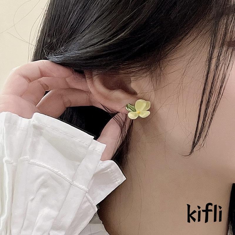 [KD] Indah Gaya Perancis Anting Gardenia Bunga Anting High-end Lembut Anting Perempuan