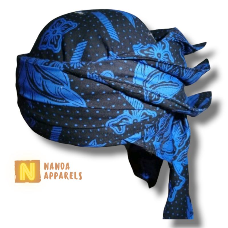 iket merak ngibing praktis permanen siap pakai medium quality motif batik baduy remple iket Sunda ke