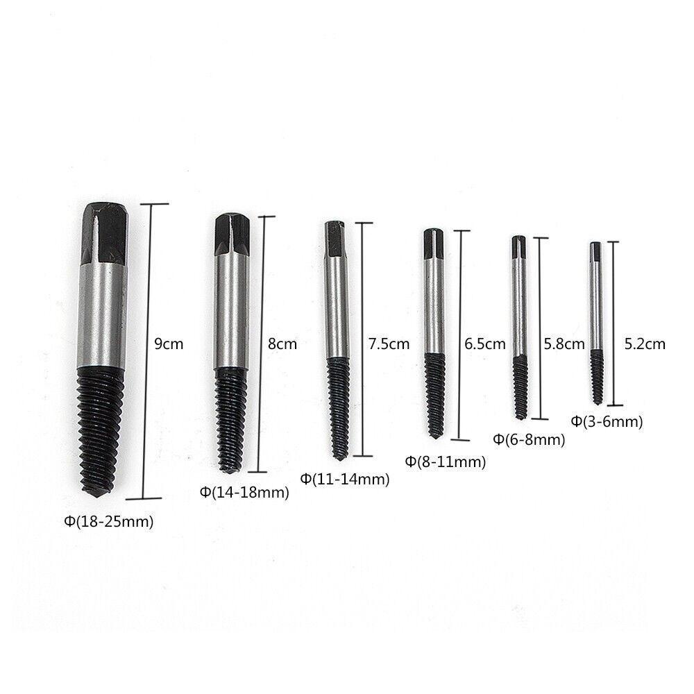 Populer 12Pcs Screw Extractor Broken Guide Set Tool Kit Kepala Sekrup Tertanam