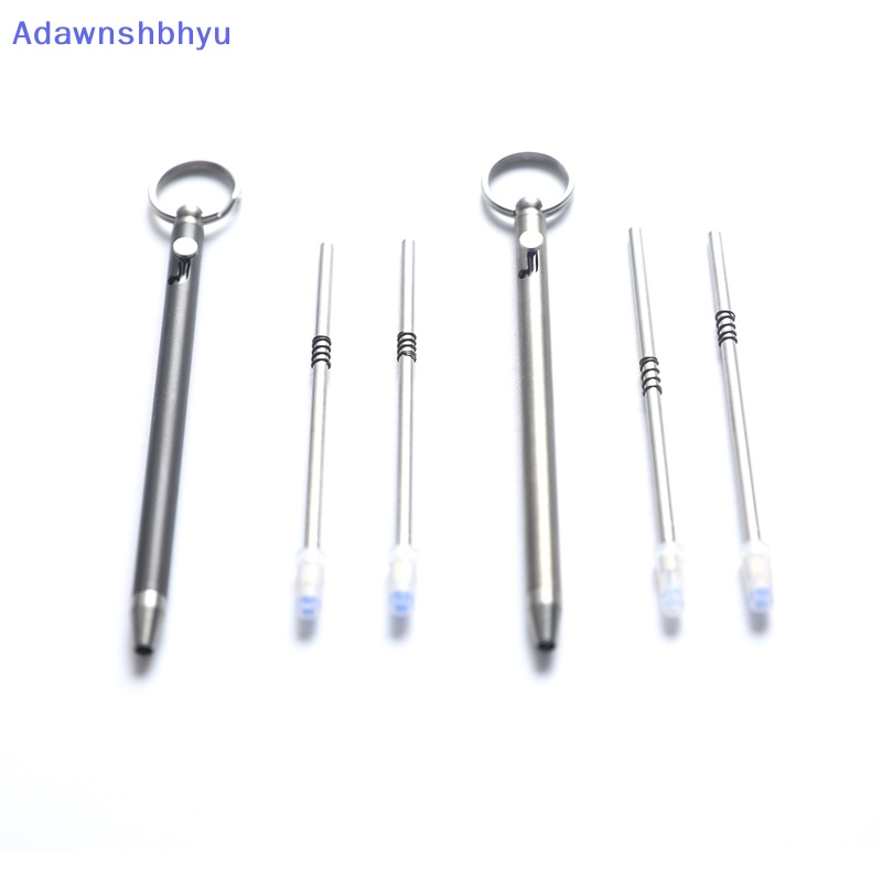 Adhyu Gantungan Kunci Gadget Pulpen Titanium Mini Portabel Outdoor Praktis Pen ID