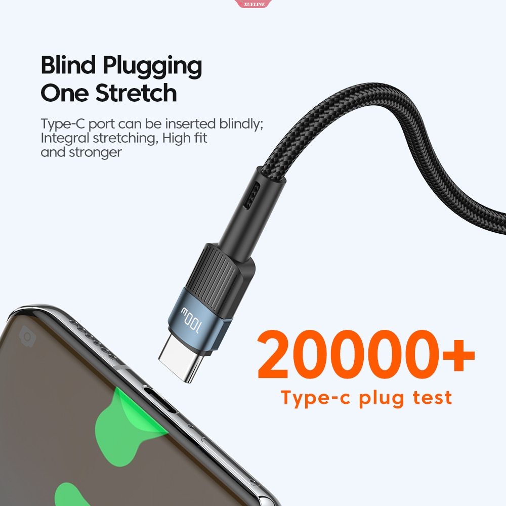 Essager 100W USB Tipe C Ke USB C Kabel USB-C PD Fast Charging Charger Wire Cord Untuk Macbook Samsung Xiaomi Type-C Kabel USBC 3M [ZXL]