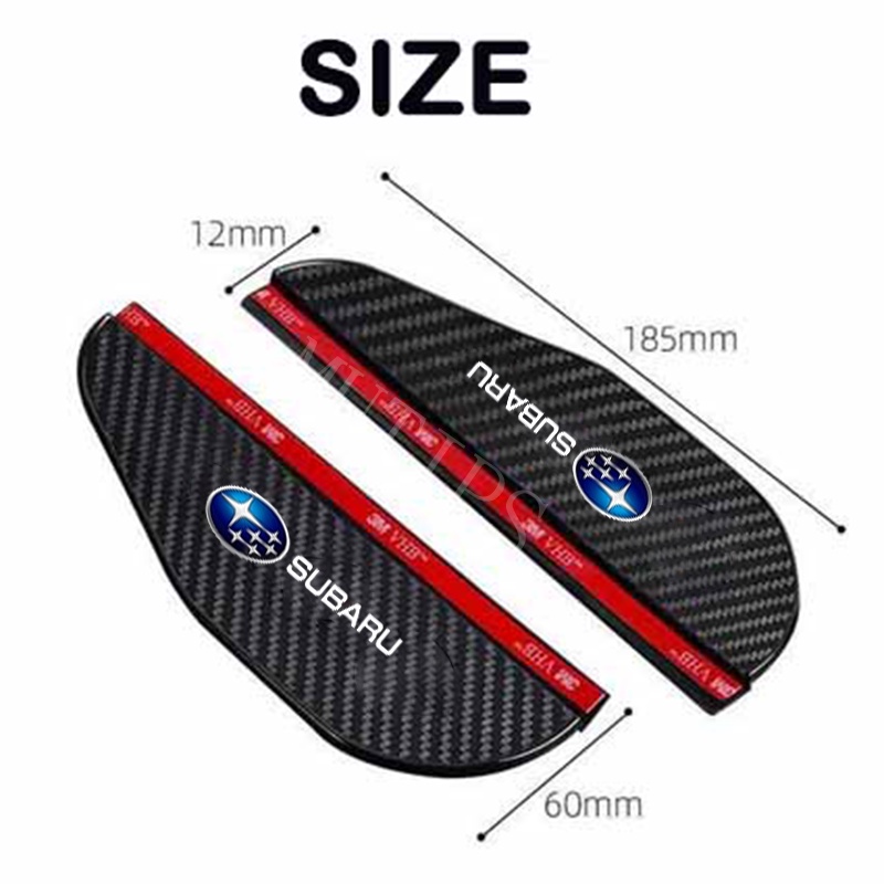 Subaru 2Pcs Kaca Spion Mobil Serat Karbon Visor Hujan Alis Pelindung Cover Stiker Untuk XV Impreza WRX sti Crosstrek Forester Pedalaman Levorg BRZ
