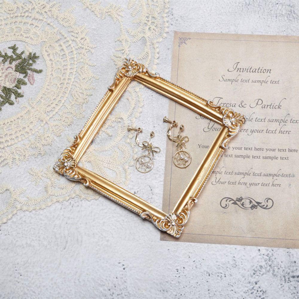 Agustinina Bingkai Foto Tahan Lama Berkualitas Tinggi Artistik Relief Anti-Cacat Perhiasan Pajangan Handmade Desktop Ornamen