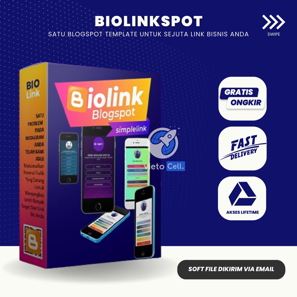 BIOLINKSPOT Template BioLink Blogger Blogspot Layanan Digital Vieto Cell