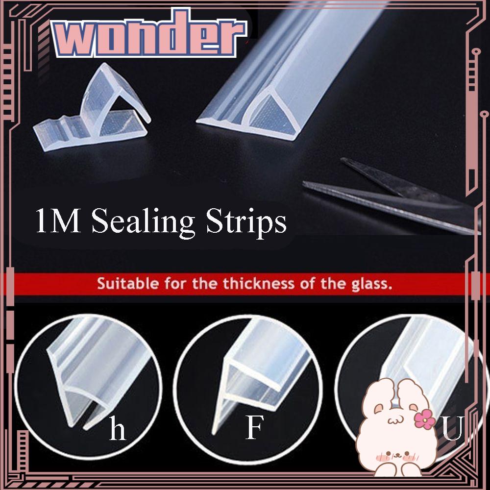 Wonder 1M 6-12mm F U h Shape Sealing Strips Karet Silikon Mandi Screen Hardware Jendela Seal