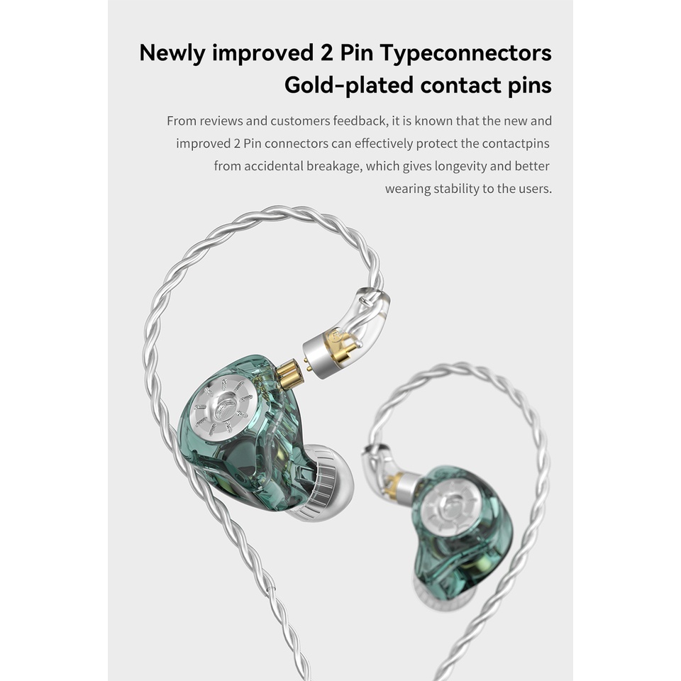 Trn ST1 PRO In-Ear Earphone 1DD 1BA Hybrid Driver Wired Dengan Tuning Switch Headphone Membatalkan HIFI Earbuds Bass Headset