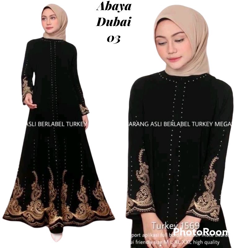 PROMO ABAYA Gamis Maxi Dress Arab Saudi Bordir Zephy Turki Umroh Dubai 03 Turkey India Wanita Hitam WS1975MAP50