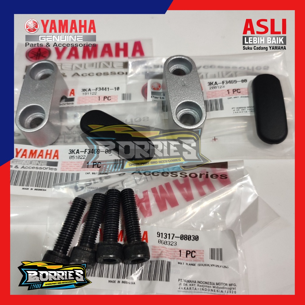 RAISER SET ATAU KLEMAN STANG MOTOR RX KING VIXION SCORPIO ASLI ORI ORIGINAL YAMAHA