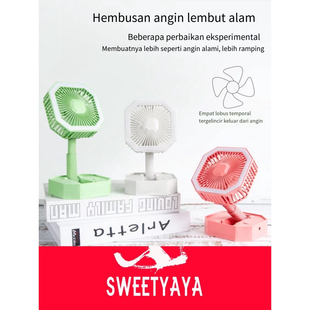 Led Kipas Angin Lampu Tidur Cas Kipas Meja Lipat Lampu Belajar Led Cas Kipas Kotak Lipat Lampu