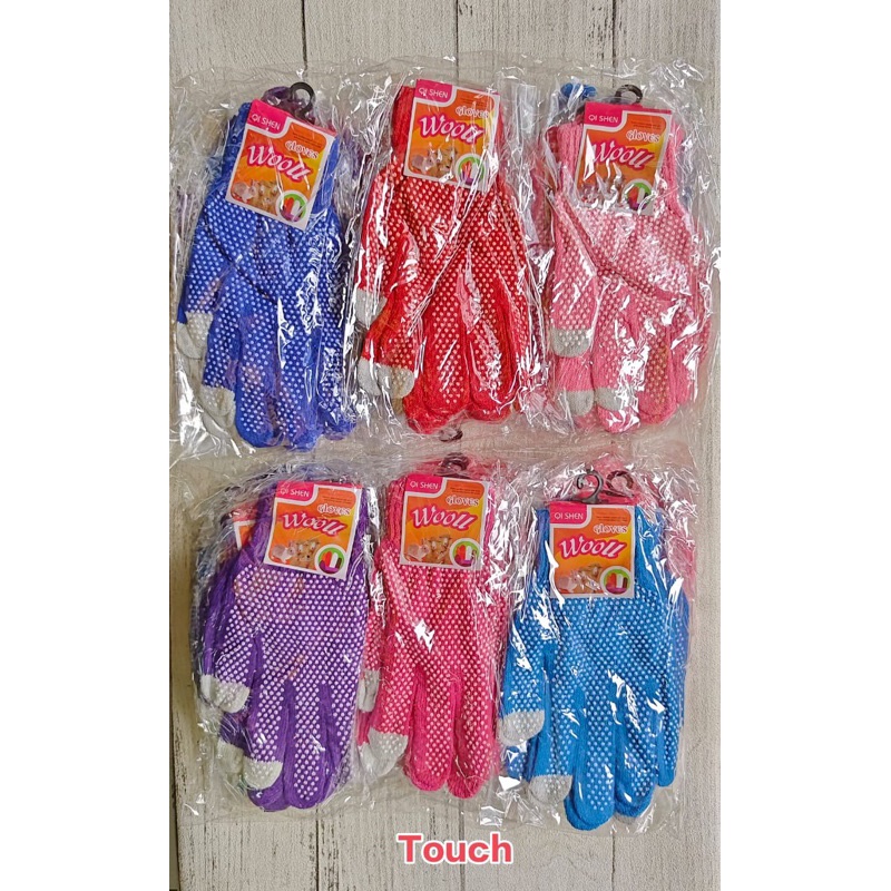 PROMO ( 6 pasang ) sarung tangan rajut touchscren varian pria dan wanita