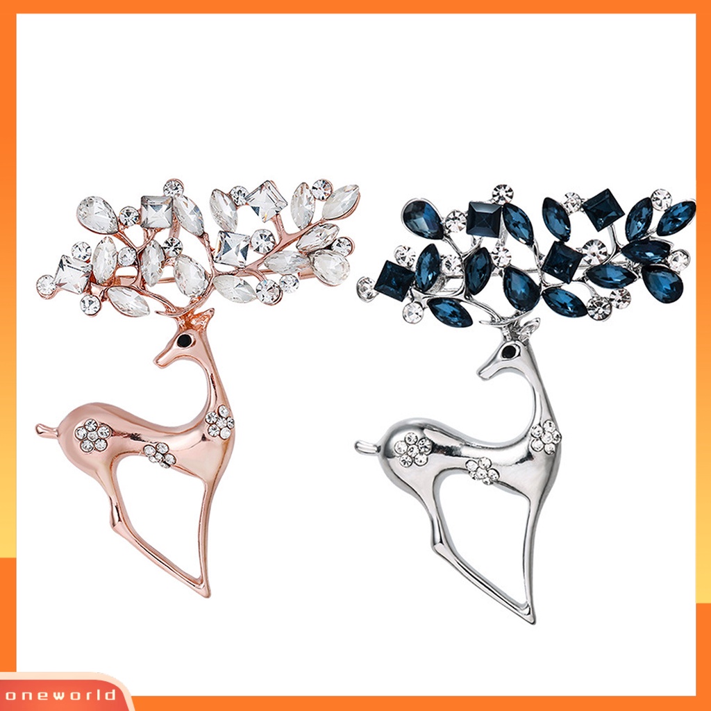 [ONE] Bros Bentuk Rusa Dekorasi Pakaian Mini Lapel Pin Aksesoris Perhiasan Fashion Untuk Lady