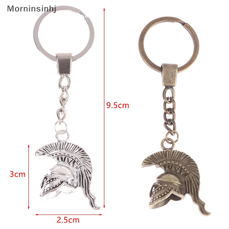 Mornin Spartan Helm Romawi Pejuang Gladiator Yunani Alloy Gantungan Kunci Perhiasan Pesona Keyring Pesta Hadiah Ulang Tahun Untuk Pria id