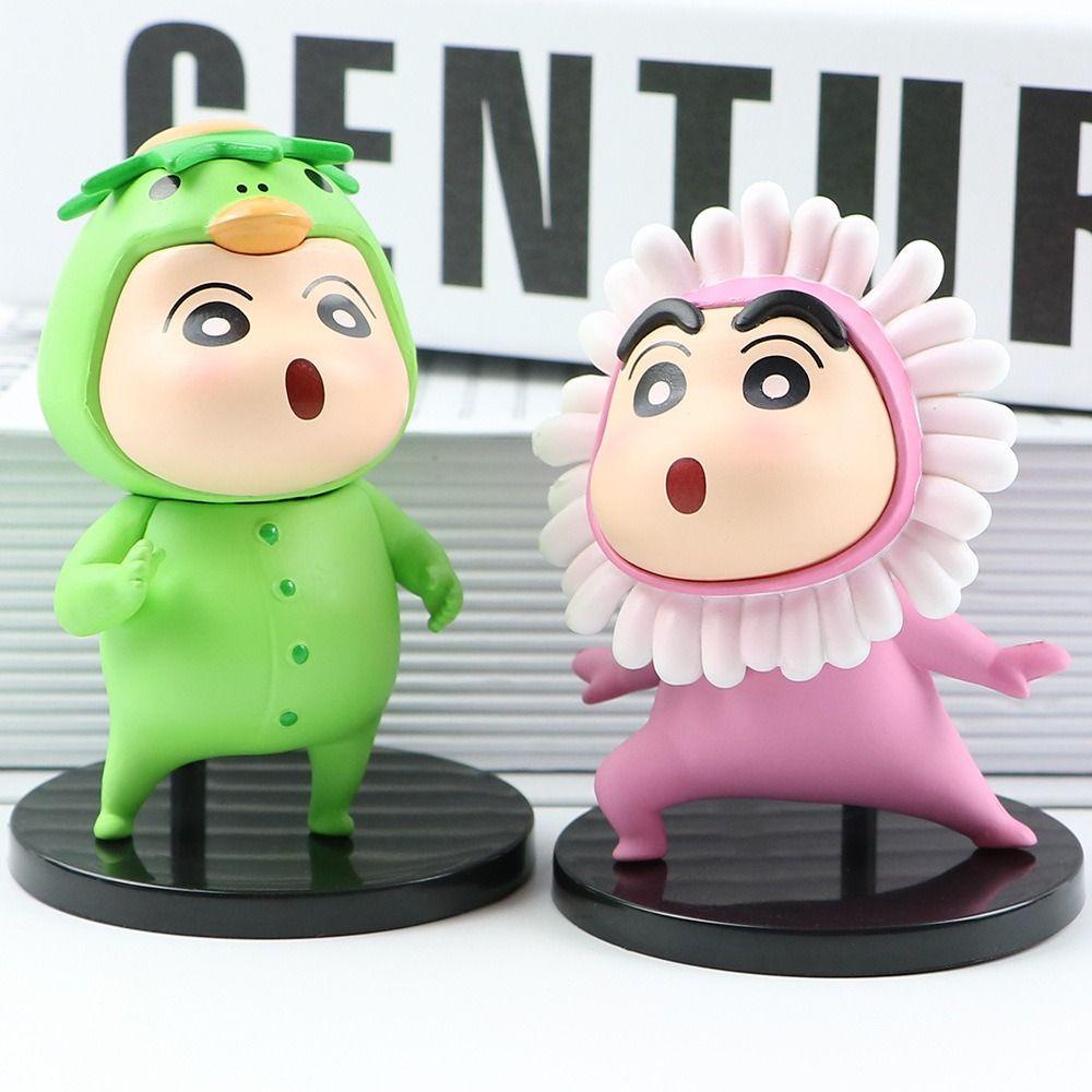 Lanfy Crayon Shin-Chan Anime Figure Kartun Mainan Untuk Hadiah Ulang Tahun Anak Peripheral Toy Dekorasi Kue Crayon Figure Toys