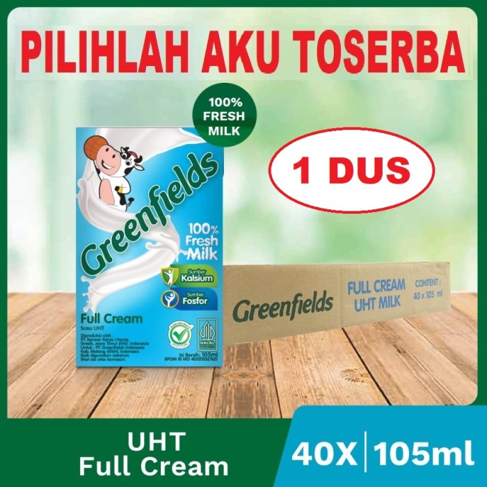 Susu Greenfields FULL CREAM MINI 105 ml - ( HARGA 1 DUS ISI 40 )