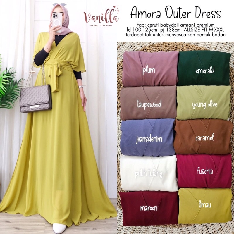 AMORA OUTER DRESS ORI VANILLA