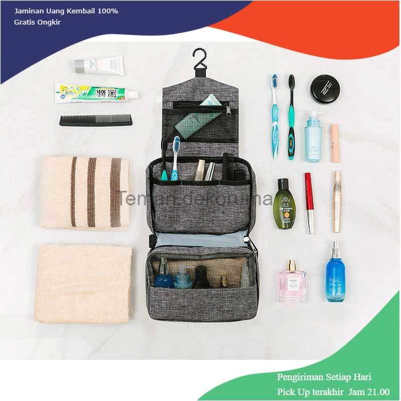 TD - TRV QEHIIE Hanging Travel Bag Folding Organizer Tas Lipat Multi Layer - QE24