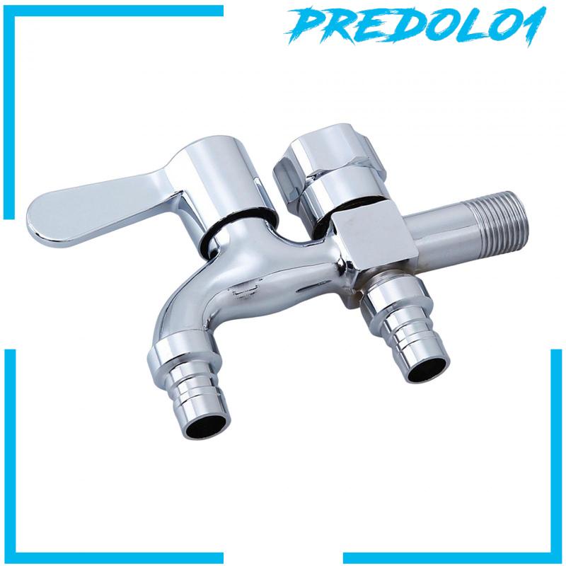 [Predolo1] Kran Air Mesin Cuci Metal Double Outlet Untuk Kolam Balkon Taman