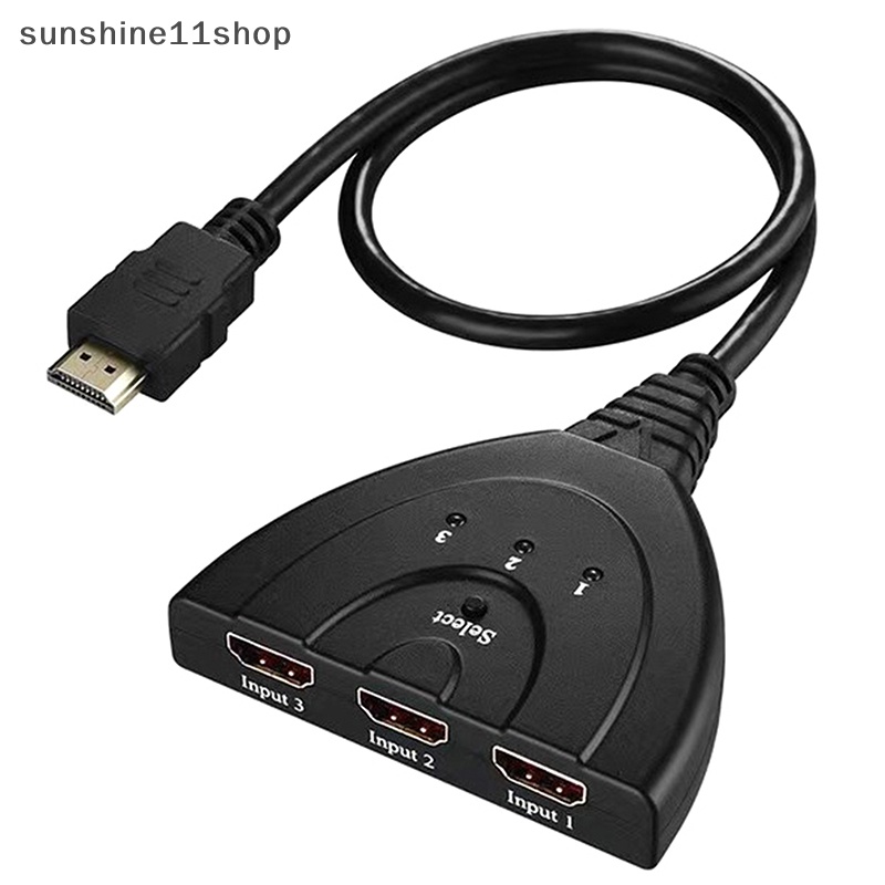 Sho 4K*2K 3D Mini 3port HDMI-compatible 1.4 Switch 4K Switcher HD Splitter 1080P 3in1out Video Adapter Untuk DVD HDTV Xbox PS3 PS4 N