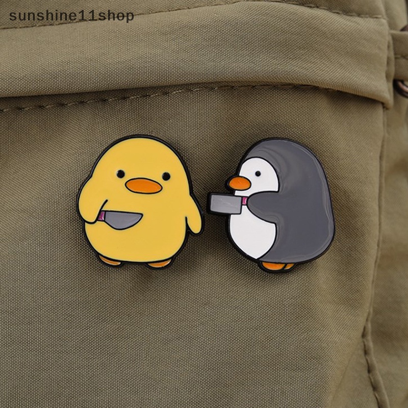 Sho Cutie Killer Enamel Pin Cewek Pinguin Kecil Belati Bros Kerah Lencana Kartun Hewan Menyenangkan Perhiasan Hadiah Untuk Teman Anak N