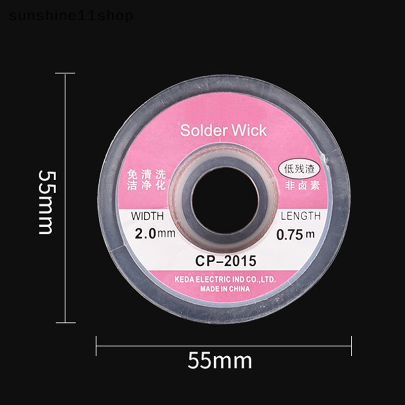 Sho 1.5M 5FT 2.0mm Desoldering Wire Braid Sucker CP-2015 Remover Sumbu Solder Pompa Kabel Kawat N